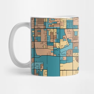 Surrey Map Pattern in Mid Century Pastel Mug